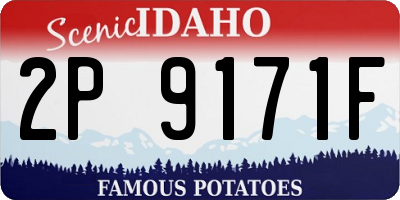 ID license plate 2P9171F