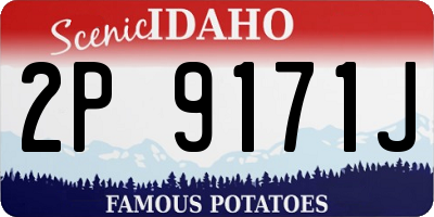 ID license plate 2P9171J