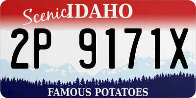 ID license plate 2P9171X