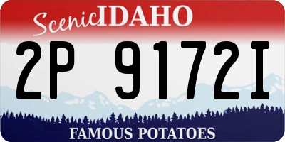 ID license plate 2P9172I