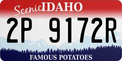 ID license plate 2P9172R