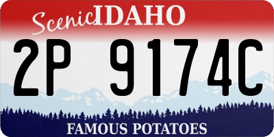 ID license plate 2P9174C