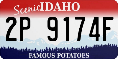 ID license plate 2P9174F