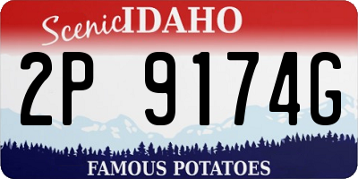 ID license plate 2P9174G