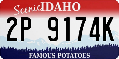 ID license plate 2P9174K