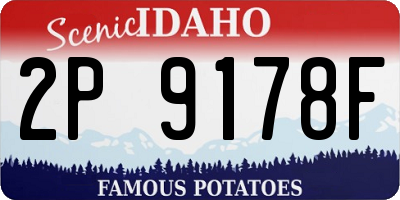 ID license plate 2P9178F