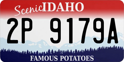 ID license plate 2P9179A