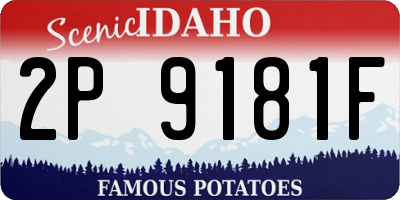 ID license plate 2P9181F