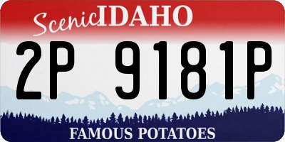 ID license plate 2P9181P