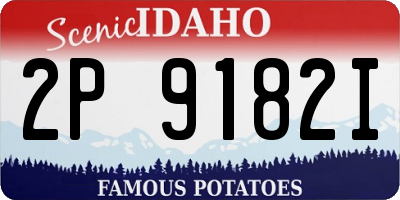 ID license plate 2P9182I