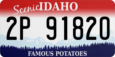 ID license plate 2P9182O