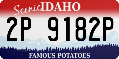 ID license plate 2P9182P