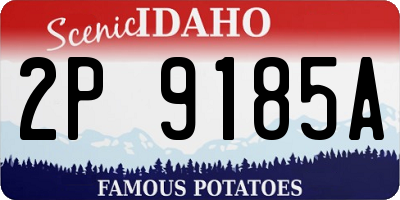 ID license plate 2P9185A