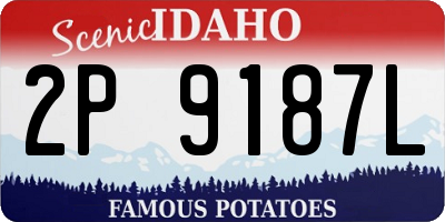 ID license plate 2P9187L