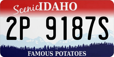 ID license plate 2P9187S