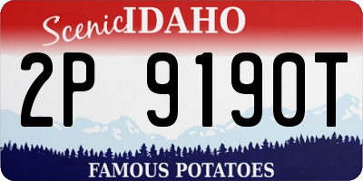 ID license plate 2P9190T