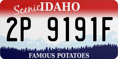 ID license plate 2P9191F