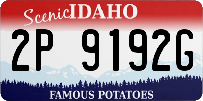 ID license plate 2P9192G