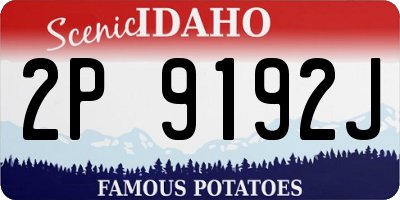 ID license plate 2P9192J