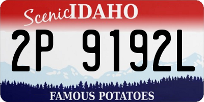 ID license plate 2P9192L