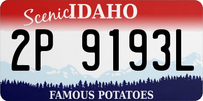 ID license plate 2P9193L