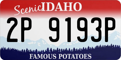 ID license plate 2P9193P