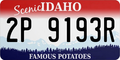 ID license plate 2P9193R