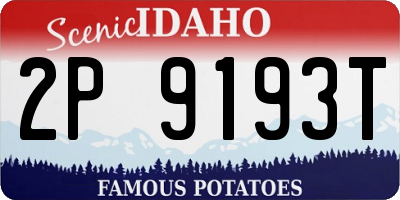 ID license plate 2P9193T