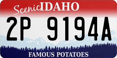 ID license plate 2P9194A