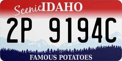 ID license plate 2P9194C