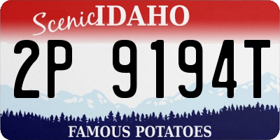 ID license plate 2P9194T