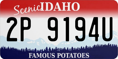 ID license plate 2P9194U