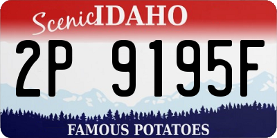 ID license plate 2P9195F