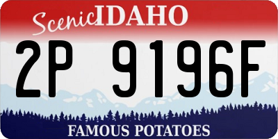 ID license plate 2P9196F