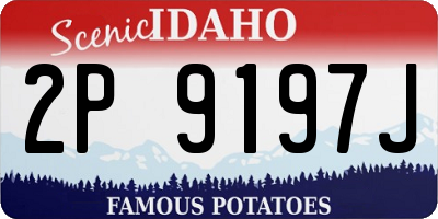 ID license plate 2P9197J