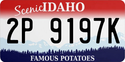 ID license plate 2P9197K