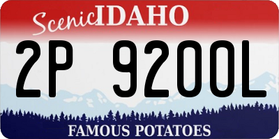 ID license plate 2P9200L