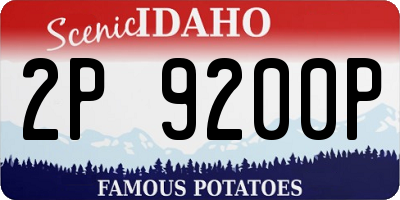 ID license plate 2P9200P