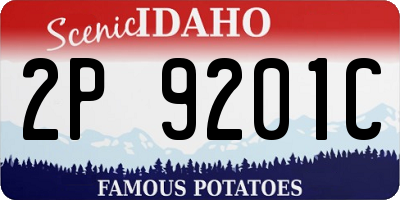 ID license plate 2P9201C