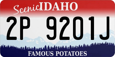 ID license plate 2P9201J