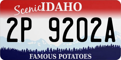 ID license plate 2P9202A