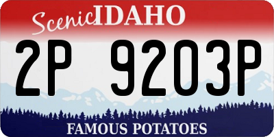 ID license plate 2P9203P