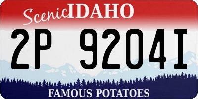 ID license plate 2P9204I