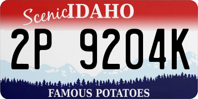 ID license plate 2P9204K