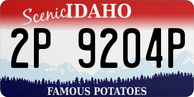 ID license plate 2P9204P