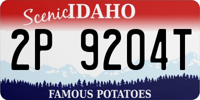 ID license plate 2P9204T