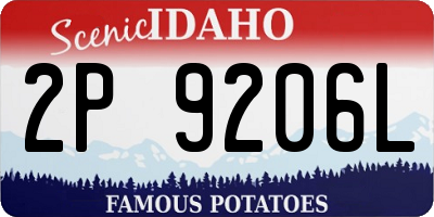 ID license plate 2P9206L