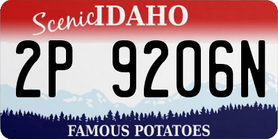 ID license plate 2P9206N