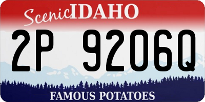 ID license plate 2P9206Q