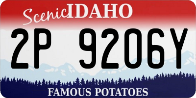 ID license plate 2P9206Y